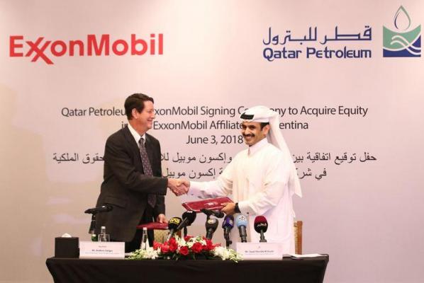 卡塔爾石油公司與埃克森美孚就阿根廷頁巖氣股權簽署協議